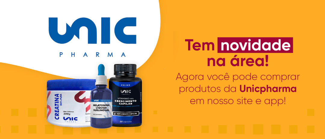 A imagem é um banner promocional da marca Unic Pharma.