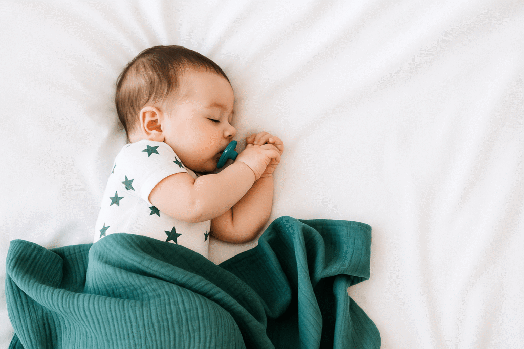 fralda noturna para bebê. Bebê dormindo.